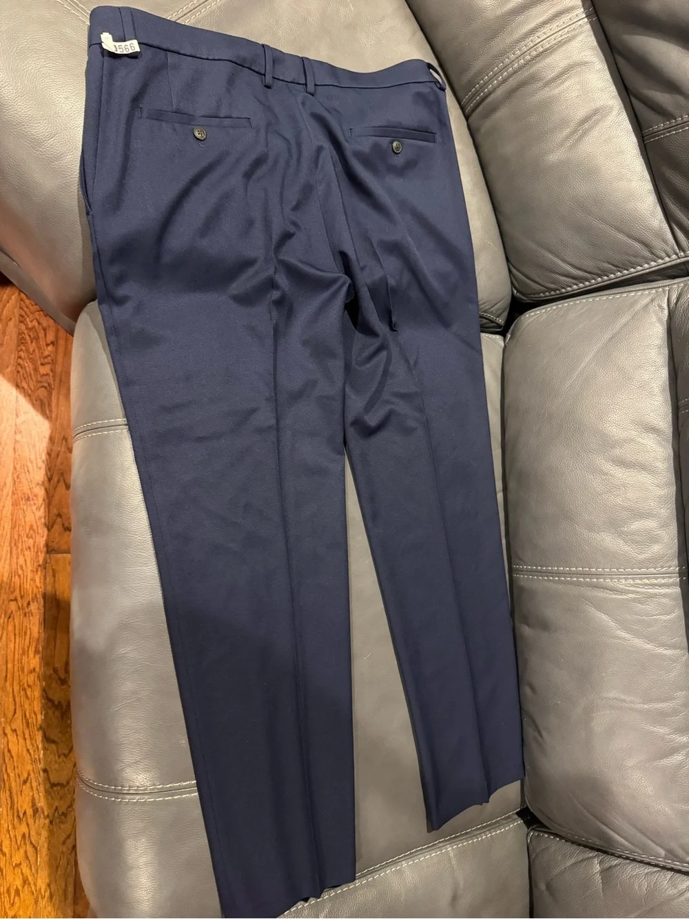 Haggar Men's Navy Flat-Front Dress Pants Size 36/30